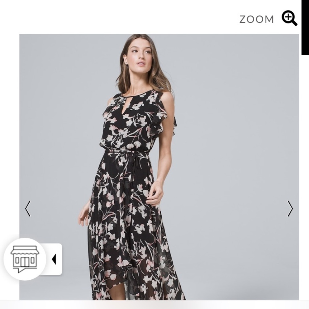 WHITE HOUSE BLACK MARKET chiffon maxi dress